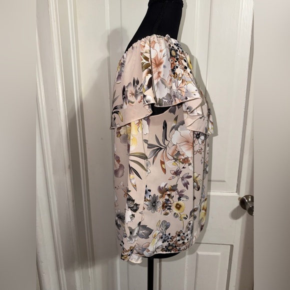 Women's size large jeans by Buffalo David Bitton Floral top shirt flowers summer - Picture 2 of 5